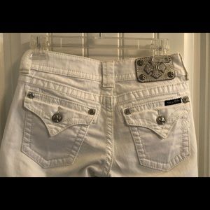 Miss Me white cropped jeans